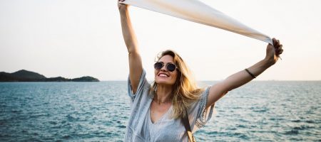 Woman who is happy