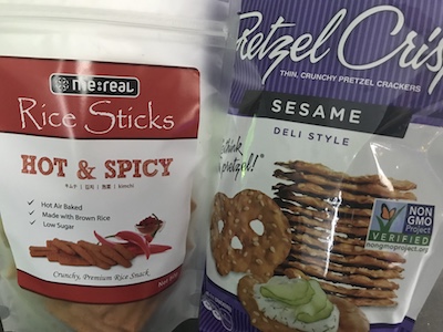 pretzelcrisps_1 pretzel crisps and rice sticks