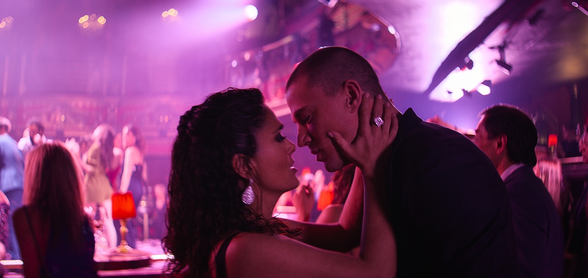Channing Tatum and Salma Hayek in Magic Mike's Last Dance